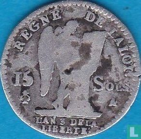 France 15 sols 1791 (A - leopard) - Image 2