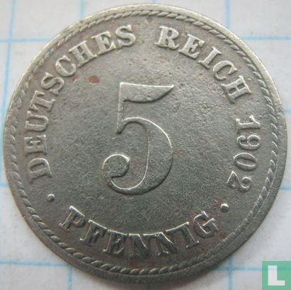 Duitse Rijk 5 pfennig 1902 (A) - Afbeelding 1