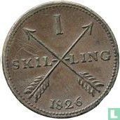 Sweden 1 skilling 1826 - Image 1