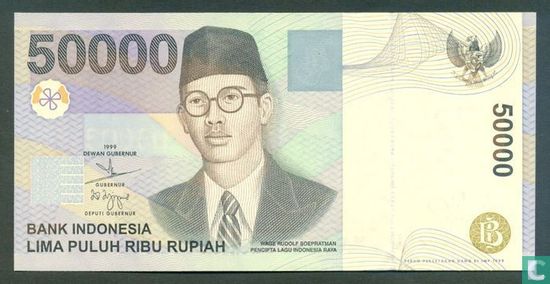 Indonésie 50.000 Rupiah 1999 - Image 1