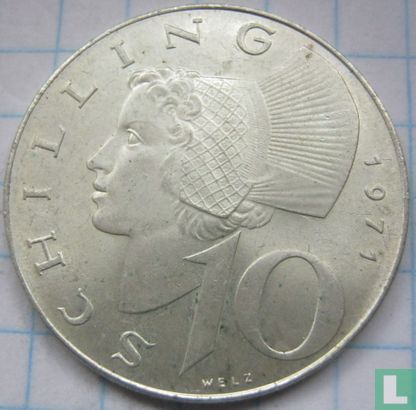Autriche 10 schilling 1971 - Image 1