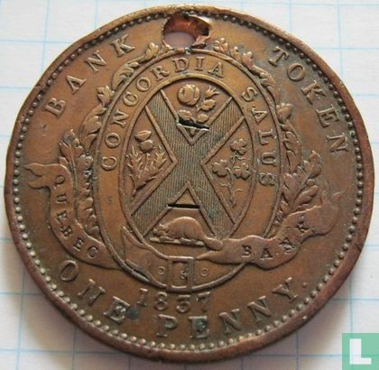Bas-Canada 2 sous en 1837 (Québec Bank) - Image 1