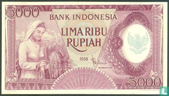 Indonésie 5.000 Rupiah 1958 (P64) - Image 1