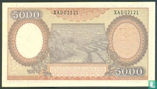Indonésie 5.000 Rupiah 1958 (P64) - Image 2