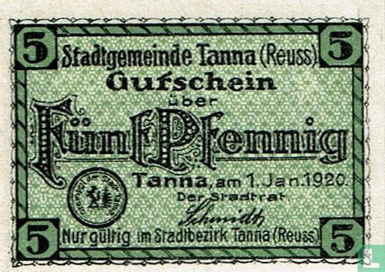 Tanna 5 Pfennig 1920 - Image 1
