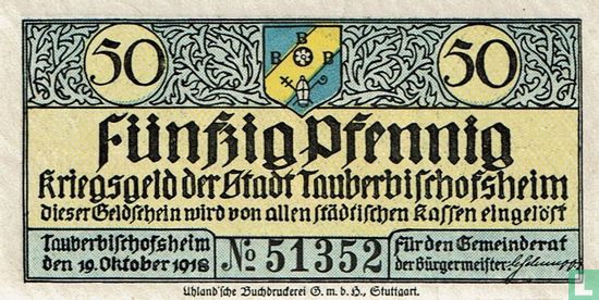 Tauberbischofsheim 50 Pfennig 1918 - Image 1