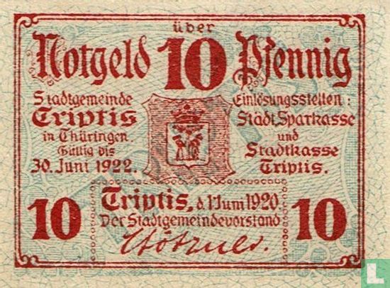 Triptis 10 Pfennig 1920 - Bild 1
