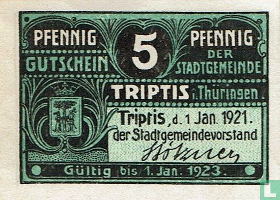 Triptis 5 Pfennig 1921 - Image 1