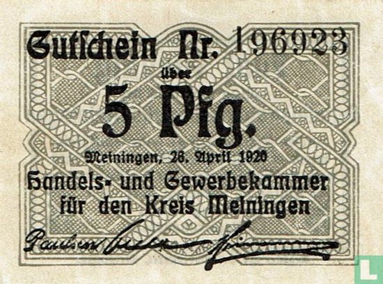 Meiningen 5 Pfennig 1920 - Image 1