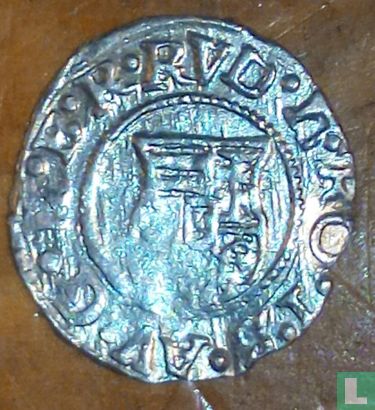 Hongarije  1 denar  1586 - Afbeelding 2