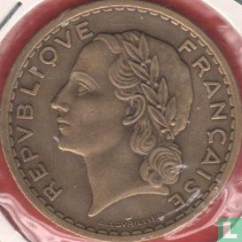 Frankreich 5 Franc 1947 (Aluminiumbronze) - Bild 2