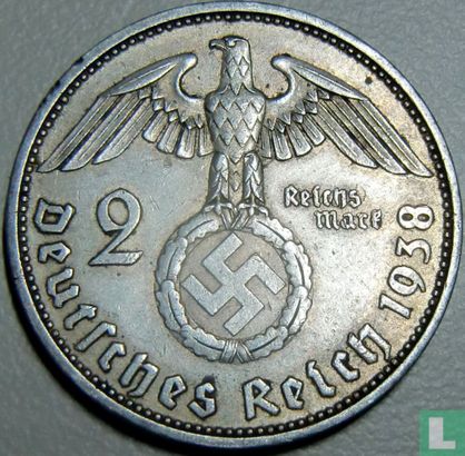 Duitse Rijk 2 reichsmark 1938 (A) - Afbeelding 1