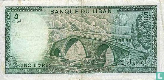 Lebanon 5 Livres 1968 - Image 2