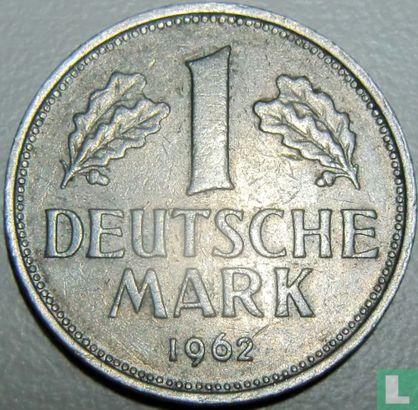 Allemagne 1 mark 1962 (F) - Image 1