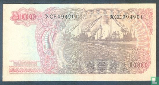 Indonesia 100 Rupiah 1968 (Replacement) - Image 2