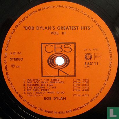 Bob Dylan's Greatest Hits Vol. III - Image 3