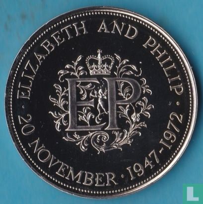 United Kingdom 25 new pence 1972 (PROOF- copper-nickel) "25th Wedding Anniversary of Queen Elizabeth II and Prince Philip" - Image 1