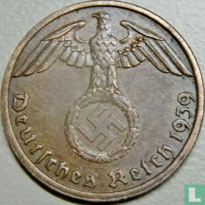 Duitse Rijk 1 reichspfennig 1939 (A) - Afbeelding 1