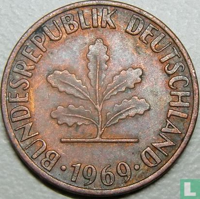 Allemagne 1 pfennig 1969 (F) - Image 1