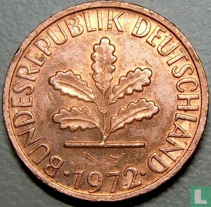 Duitsland 1 pfennig 1972 (G) - Afbeelding 1