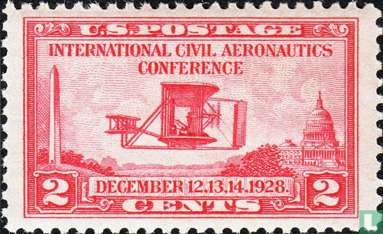 Vliegtuig van de gebroeders Wright boven Washington DC