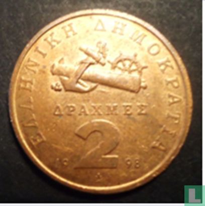 Griekenland 2 drachmes 1998 - Afbeelding 1