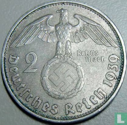 Duitse Rijk 2 reichsmark 1939 (D) - Afbeelding 1