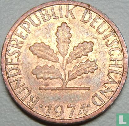 Allemagne 1 pfennig 1974 (J) - Image 1