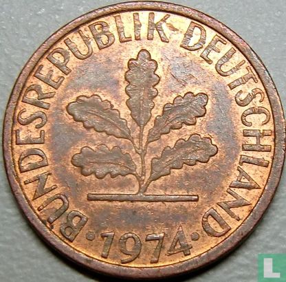 Germany 1 pfennig 1974 (F) - Image 1