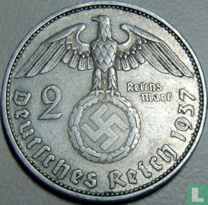 German Empire 2 reichsmark 1937 (A) - Image 1