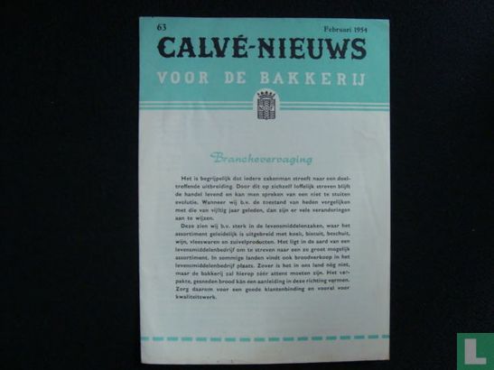Calvé-nieuws voor de bakkerij 63 - Afbeelding 1