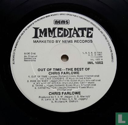 Out of Time - The Best of Chris Farlowe - Afbeelding 3