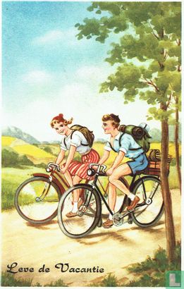 Leve de vacantie - twee fietsers - Afbeelding 1