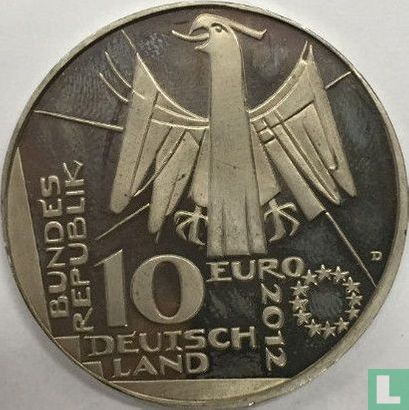 Duitsland 10 euro 2012 "100 years German national library" - Afbeelding 1