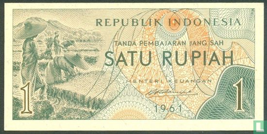 Indonésie 1 Rupiah 1961 (Replacement) - Image 1