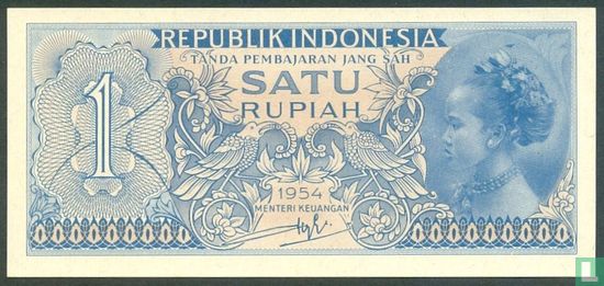 Indonesia 1 Rupiah 1954 (Replacement) - Image 1