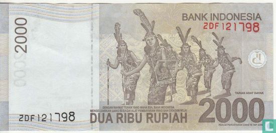 Indonesië 2.000 Rupiah 2010 - Afbeelding 2