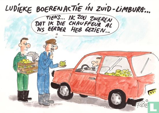 Ludieke boerenactie in Zuid-Limburg ...