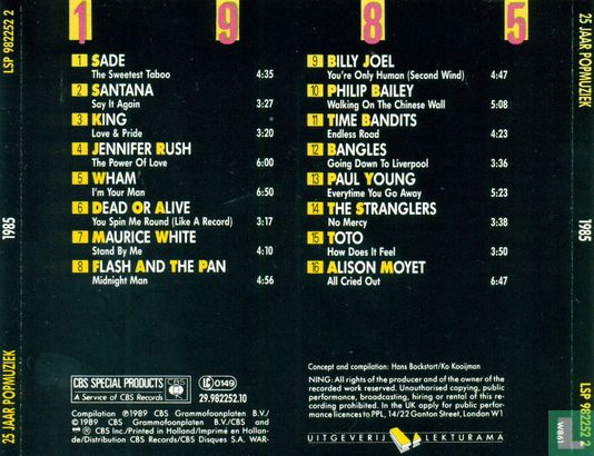 25 Jaar Popmuziek 1985 - Bild 2