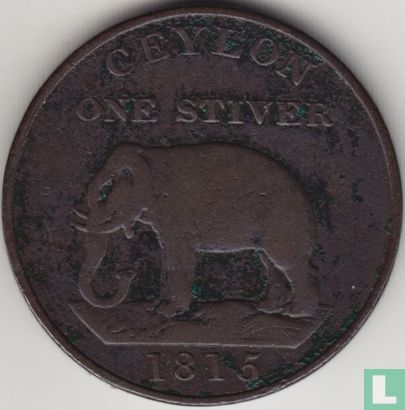 Ceylon 1 stiver 1815 - Image 1