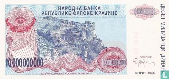 Srpska Krajina 10 Billion Dinara 1993 - Image 1
