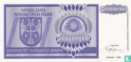 Srpska Krajina 5 Milliards Dinara 1993 - Image 1