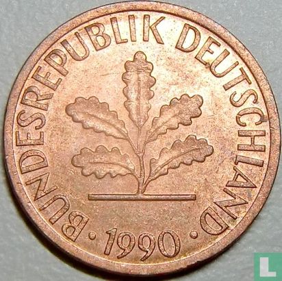Duitsland 1 pfennig 1990 (D) - Afbeelding 1
