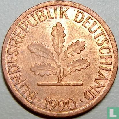 Duitsland 1 pfennig 1990 (G) - Afbeelding 1