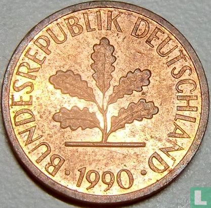 Allemagne 1 pfennig 1990 (J) - Image 1