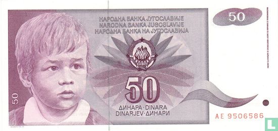 Jugoslawien 50 Dinara 1990 - Bild 1