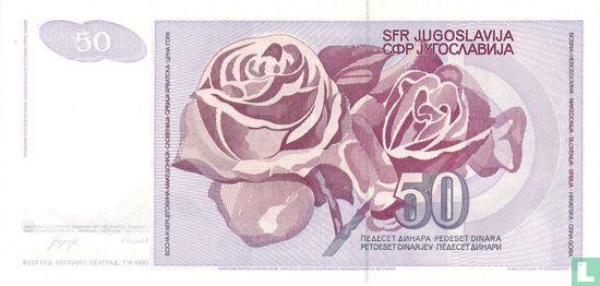 Yougoslavie 50 Dinara 1990 - Image 2