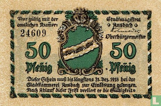 Ansbach 50 Pfennig 1918 - Image 1