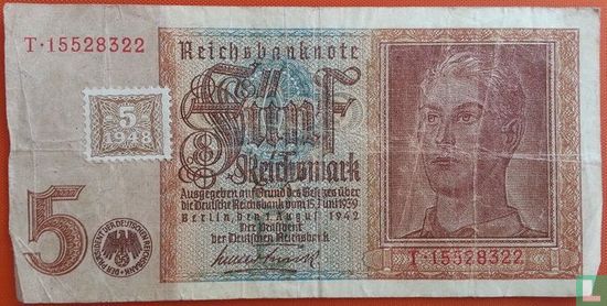 DDR 5 Deutsche Mark 1948 - Bild 1
