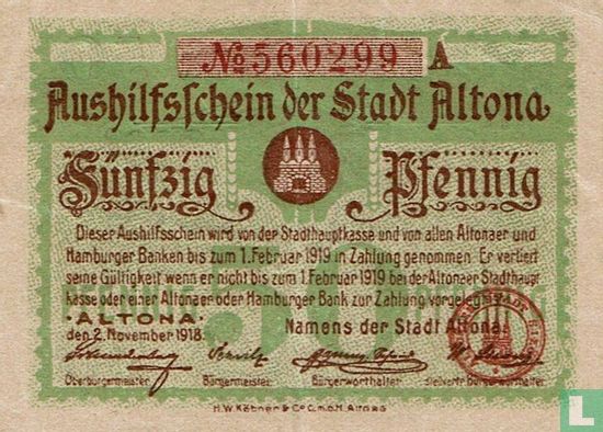 Altona  50 Pfennig 1918 - Afbeelding 1